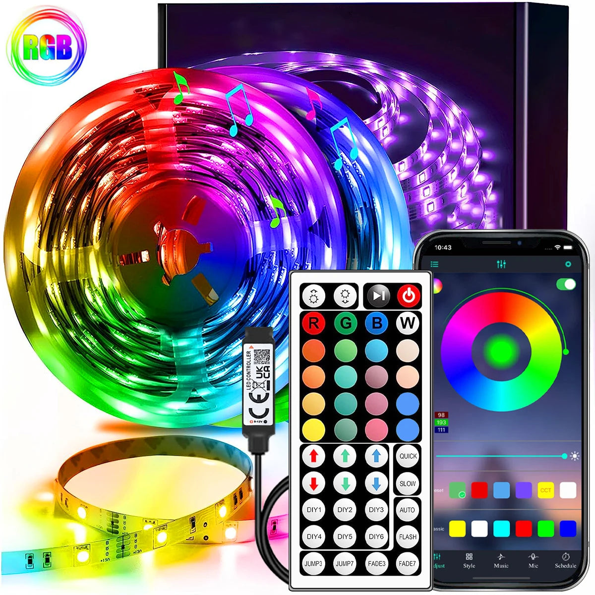 RGB LED Strip Lights (App Control)